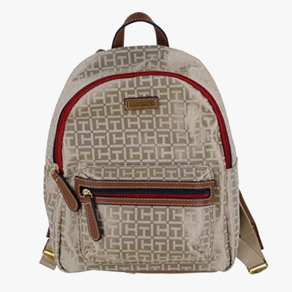 Tommy‎ Hilfiger Women Jacquard Backpack Small Beige